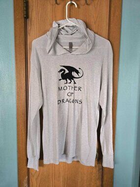 Mother of Dragons Game of Thrones Hooded Lightweight Shirt Size Medium